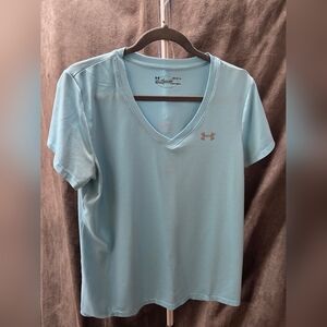 Under Armour Light Blue V-Neck T-Shirt